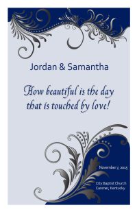 Wedding Program Cover Template 8C - Version 3